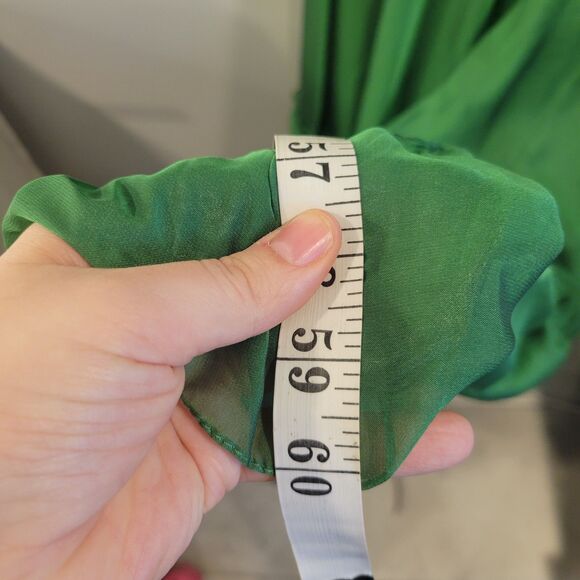 NEW $398 Mac Duggal Size 2 Butterfly Ruffle Trimmed A-Line Gown in Green - Picture 7 of 9